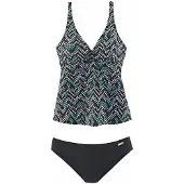 LASCANA Tankini sort / hvid