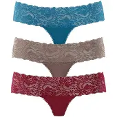 Vivance String taupe / petroleum / bordeaux