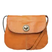 Pieces Skuldertaske cognac