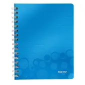 Leitz Notesbog, Esselte WOW, A5, linjeret, 80 ark, blå