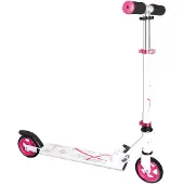 Globber aluminium skøjte/knallert-scooter 125 mm, hvid/rosa, AU 347