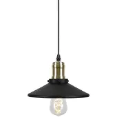 Globen Lighting Disc pendel lampe mini Matte black-brushed brass