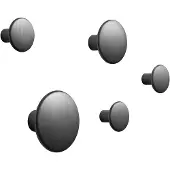 Muuto The Dots knager - metal 5 stk Sort