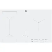 Electrolux EIV83443BW, Hvid, Indbygget, Zone induktionskogeplade, Keramisk, 4 zone(s), 4 zone(s)