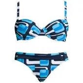 Kangaroos Bikini himmelblå / sort / hvid