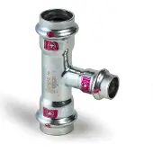 Viega Prestabo T-stykke 22x15x15 mm af ulegeret stål SC contour