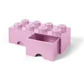 LEGO 8-knops opbevaringsklods med skuffe - lyslilla 5006134