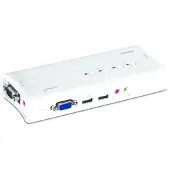 Trendnet TK 409K - KVM / audio / USB switch - 4 x KVM / audio / USB - 1 lokalbruger - desktop