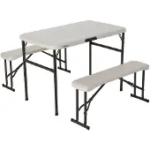 Lifetime Ultra-resistant Folding With 2 Benches Set Uv100 106x61x74 Cm Bord