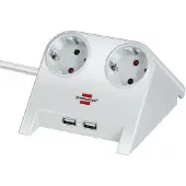 Brennenstuhl 1153520222 Usb 2 Stikkontakter Forlængerledning