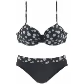 LASCANA Bikini 'Wire Glue' sort / hvid