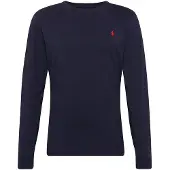 Ralph Lauren Polo Ralph Laurentil mænd. 710671468024 Custom Slim Fit marineblå jersey t-shirt (XL), Casual, Bomuld, Lange ærmer
