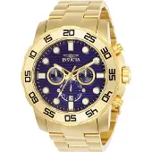 Invicta Herreur 22228 Pro Diver Blå/Gul guldtonet stål Ø50 mm