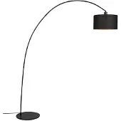 QAZQA Moderne buegulvlampe sort - Vinossa