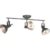 QAZQA Industriel spotlight antracit drejelig og vippelig 3-lys - Tommy