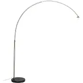 QAZQA Moderne bue-lampe stål med marmorbase - XXL
