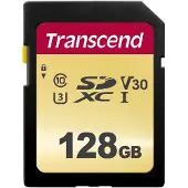 Transcend Sdxc 500s 128gb Class 10 Uhs-i U3 V30 Hukommelseskort