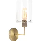 QAZQA Moderne væglampe bronze med glas - Dome