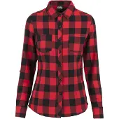 Urban Classics Bluse brandrød / sort