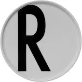 Design Letters tallerken R