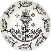 Iittala Taika dyb tallerken 20 cm sort mønster