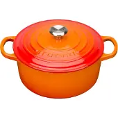 Le Creuset emaljeret støbejernssignatur rund hollandsk ovn 3,5 qt. Flamme