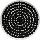 Marimekko Räsymatto tallerken Ø 20 cm sort-hvid