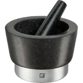Zwilling Spices Morter og støder 15 cm, Rund, Sort, Granit