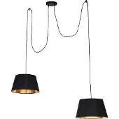 QAZQA Moderne pendellampe sort - Lofty