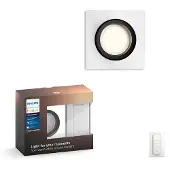 Philips Hue White Ambiance Milliskin Indbygningsspot - Firkantet Aluminium + Dimming Switch