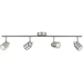 Philips Essentials Meranti lofts-/vægspot, 4x, Overflade spotlys, GU10, 4 pære(r ), LED, 220-240 V, Krom