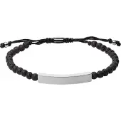 Fossil Armbånd sort / sølv