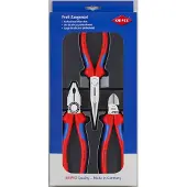 Knipex 00 20 11, Tangsæt, Stål, Polypropylen (PP), Blå, Rød, 810 g