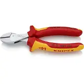 Knipex X-Cut, Diagonal tang, Krom-vanadium-stål, Plast, Orange, Rød, 160 mm, 175 g