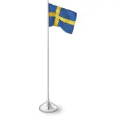 Rosendahl fødselsdagsflag svensk