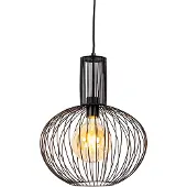QAZQA Design pendellampe sort - Wire Bake