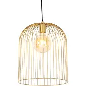 QAZQA Design pendellampe guld - Wire Knock