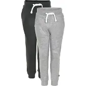Minymo Sweatpants - 2-pak - Sort/Gråmeleret - - 1 år (80) - Sweatpants