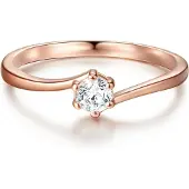 Trilani Ring rosa guld / transparent