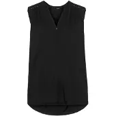 LASCANA Bluse 'Silver Stud' sort