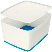 Leitz Opbevaringsboks MyBox WOW Large med låg Blå - (4 stk.)