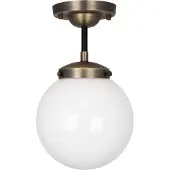 Globen Lighting Alley plafond IP44 Antikmessing/Hvid