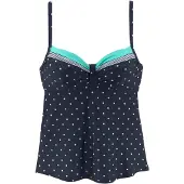 LASCANA Tankini-overdel 'Monroe' navy / turkis