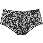 LASCANA Bikinitrusse 'Meadow' sort / hvid