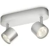 Philips myLiving STAR - Loftsspotlys - LED - 2 åbninger - 9 W - 2700 K - aluminium