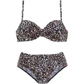 LASCANA Bikini lyseblå / brun / cappuccino / sort
