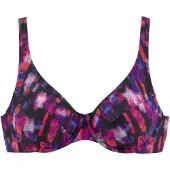 LASCANA Bikinioverdel mørkelilla / pink / sort