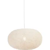 QAZQA Rustik pendellampe hvid 50 cm - Corda Flat