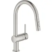 GROHE Minta Køkkenarmatur med udtræk, C-tud, Supersteel
