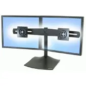 Ergotron DS100 - Stativ - vandret - for 2 LCD displays - aluminium, stål - sort - skærmstørrelse: op til 24 - skrivebord